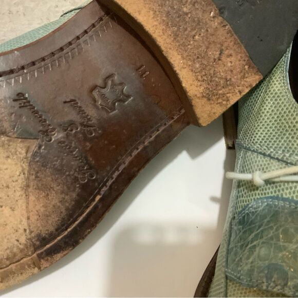 David Eden Lizard Lace-Up Mens Dress Shoes size 11 - Picture 14 of 16